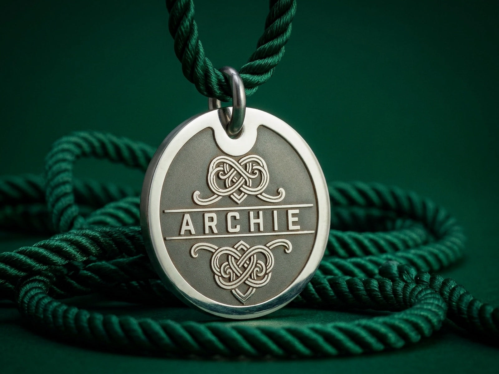 INMARK Knot pet tag - Celtic heart knot engraving
