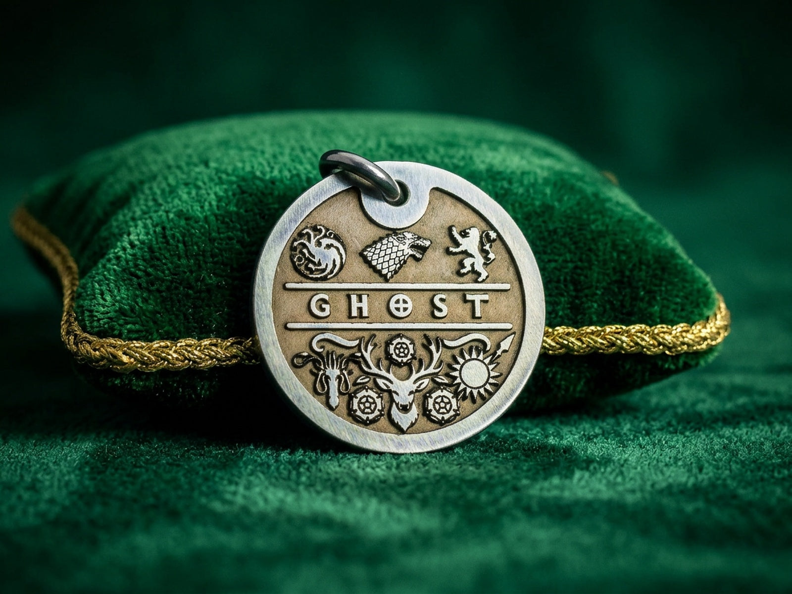 INMARK Ghost pet tag - house sigil engraving
