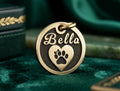 INMARK Heart pet pendant - paw print in heart engraving