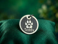 INMARK Paw pet tag - paw print heart engraving