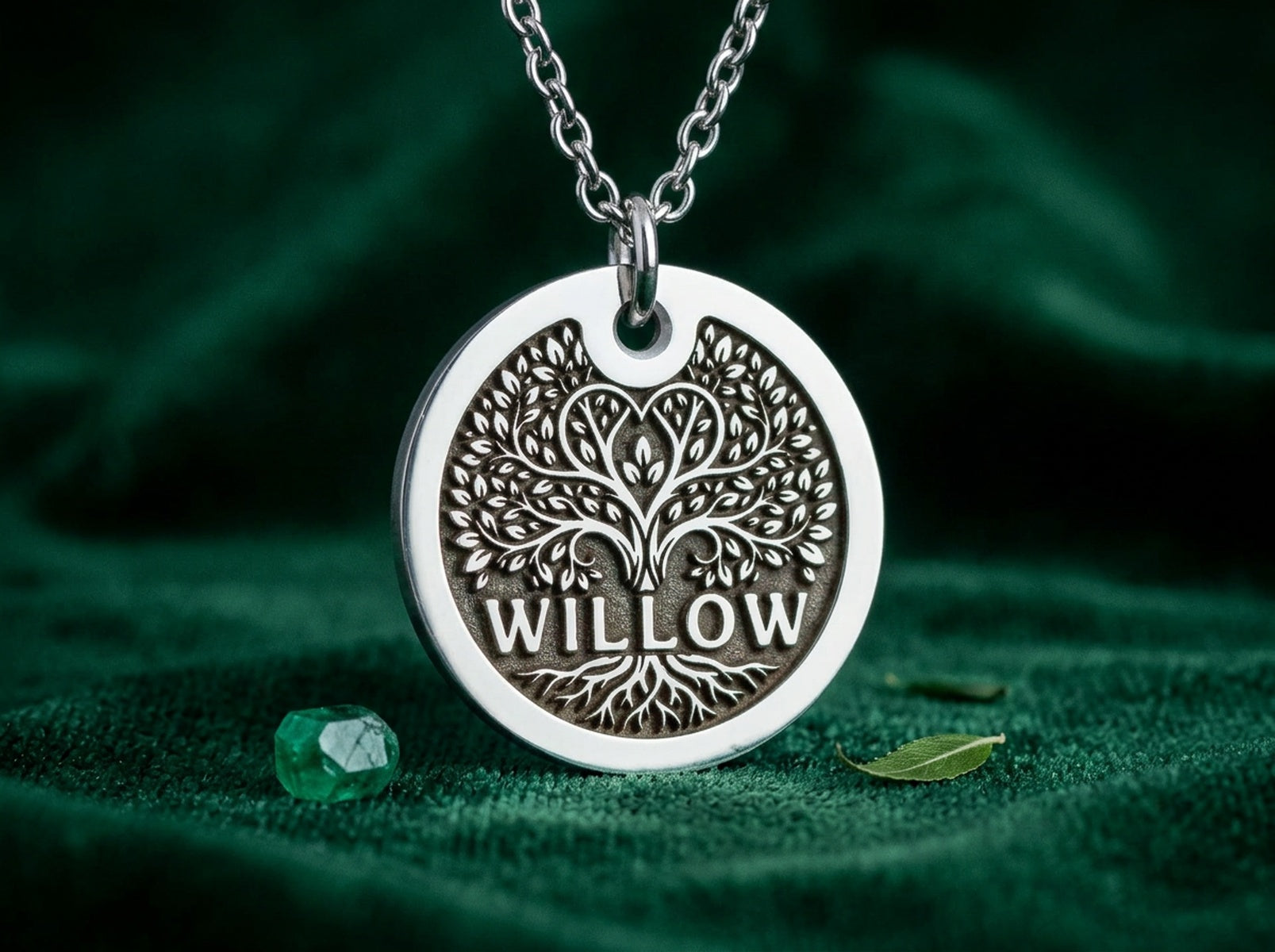 INMARK Willow pet tag - tree of life engraving